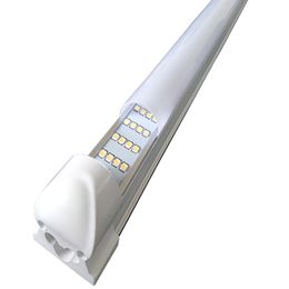 144W 72W 8FT 4FT LED Shop Light 6000K Blanc 4 rangées T8 Tube LED Luminaire Frosted Milky Cover pour Under-Counter Cabinet Closet Plug and Play avec interrupteur marche / arrêt usastar