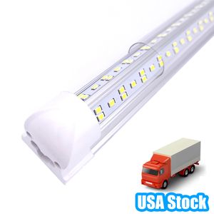 Tube intégré à LED 5FT 6FT 8FT Cooler Light 4ft V Shape 4 5 6 8 ft Tubes fluorescents Lumières 36W 72W 100W 144W