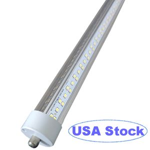 Tube LED 144W T8 en forme de V 8FT Angle 270, Base FA8 à broche unique 18000LM 8 pieds double face (remplacement des ampoules fluorescentes LED 300W), alimentation à double extrémité crestech168