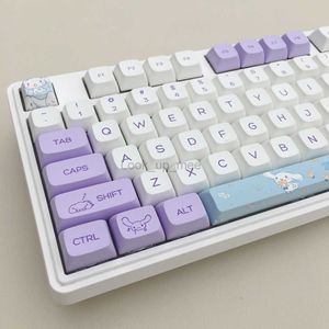 145 Toetsen Yugui hond Leuke Toetsenbord Keycaps XDA Profiel Sublimatie PBT Paars Roze Key Cap Custom Mechanische Toetsenbord Accessoires HKD230808