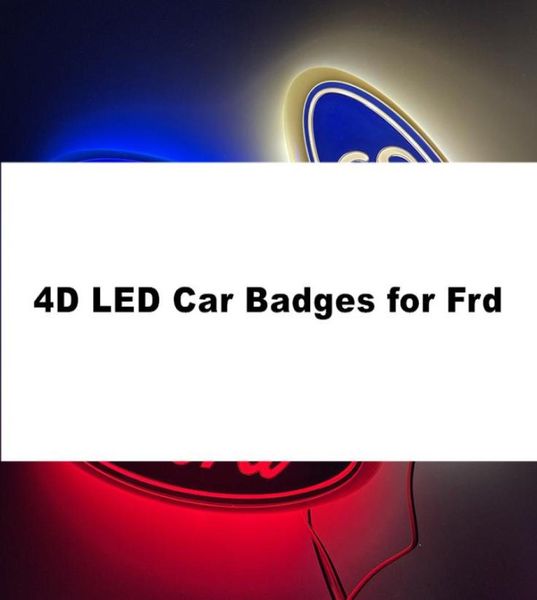 Insignias LED de 145 x 56 mm, blanco, azul, rojo, luces con logotipo LED 4D, símbolos de emblema trasero2216202
