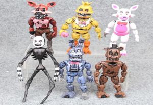 14517cm cinq nuits à Freddy039 Figure d'action PVC FNAF Bonnie Foxy Freddy Fazbear Bear Dolls Game Toys 6PCSLOT ANIME MODEL3851414