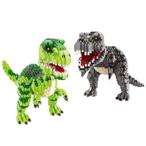 1457 pcs 16089 16088 Mini Blocs Vert Dinosaure Bâtiment Jouet Classique Modèle Jurassic Park Figure Jouets Maison Amusant Jeu Y1130347a