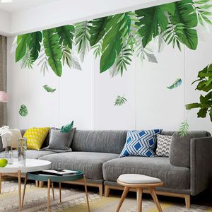 146*67cm Tropical Green Leaf Wand Aufkleber Wohnzimmer Schlafzimmer Sofa TV Hintergrund Room Decor Wand Dekoration Aufkleber für Home
