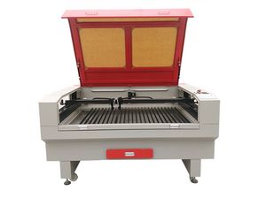 1490 150W CO2-laser graverende machine.two hoofd, t-blade tafel gebruikt voor ABS, acryl, doek, leer en andere niet-metalen materialen