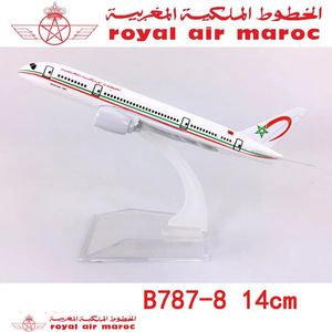 14CM 1/400 B787-800 modèle Royal Air marocain Airlines W Base en alliage métallique avion cadeau enfants jouet Collection 240119