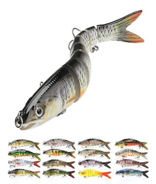 14cm 23G Wobblers Sinking Lours de pêche des leurres articulés Swimbait 8 segments Appâts artificiels durs pour la pêche Lere 9134381