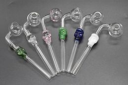 Crâne de 14 cm de longueur Brûleurs à mazout en verre Pipes à eau en verre avec différentes couleurs de pipe à tabac en équilibreur de verre pour fumer EN STOCK