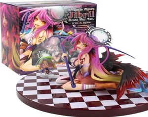 14 cm Geen Game Geen Leven Figuren Jibril Flueqel Meisje Angel Sikkel Shiro Anime Sexy Schoonheid Model Speelgoed Q07222261757