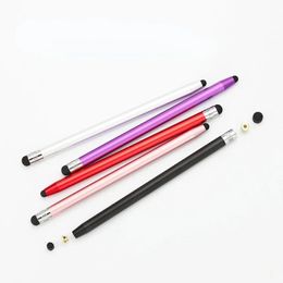 14 cm Universal Pencil Doble Doble Silicon Head Touch Capacitive Pantalla Capacitiva Capacitiva Pen para teléfono inteligente Tableta de iPad