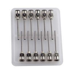 14G Dispensing Naald 1 "Alle metalen, roestvrijstalen stompe punt Luer Lock 12 Pack