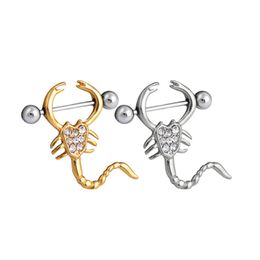 14G Scorpion Zirkoon tepelring 316L roestvrij staal dameslichaamsieraden