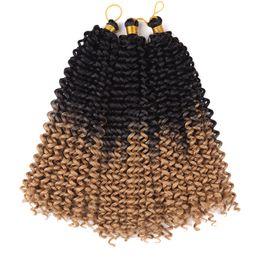 14 inch Krullend Haar Water Wave Gehaakte Haren Extensions Croe Synthetisch Vlechten Haar Bulk 15 strengen/pack 100 gchet Vlechten Ombr