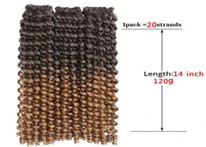 14 pouces Jump Wand Curl Jamaïcain Bounce Crochet Cheveux Crotchet Extensions de Cheveux Synthétiques Résistant À La Chaleur Ombre Tressage Hairs2146786