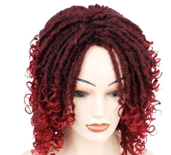 14 pouces de long bouclés dégradé couleur perruque haute température cheveux synthétiques Crochet Cap différents styles améliorent votre look instantanément