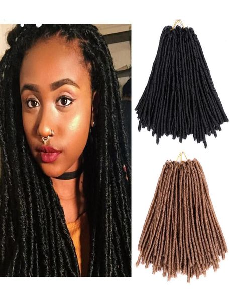 14 pouces Rastas Doux Dreadlocks Extensions de Cheveux Crochet Tresses Dreads Coiffure Ombre Synthétique Tressage Cheveux Haute Température Fibe4376877