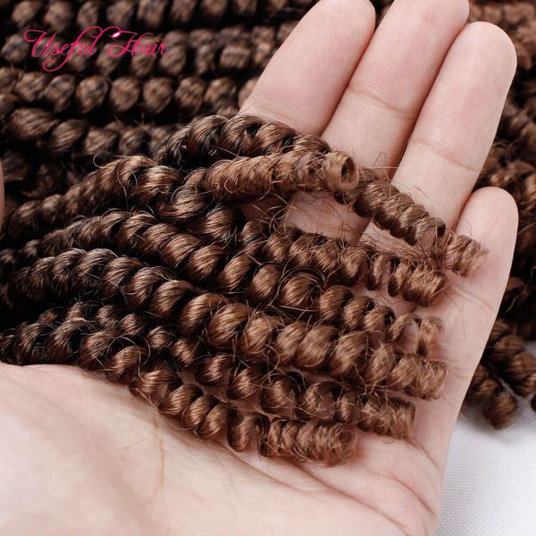 14 pulgadas Spring Twist Crochet Trenzas Extensión de cabello Ombre Blonde Bouncy Marley Twist Crochet Trenzas Extensiones de cabello Ombre Blonde envío gratis CNE