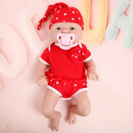 Poupée «coco» en Silicone pour bébé fille, corps complet non peint, non peint, avec sucette magnétique, jouets réalistes pour enfants, DIY, vierges, 14 pouces