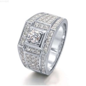 Bague en diamant cultivé en laboratoire pour hommes, 14k 10k, cadeau de mariage, bijoux pour hommes