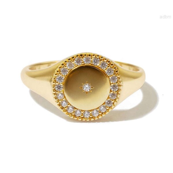 Bague de fiançailles en Vermeil S925 plaqué or 14k/18k, argent Cz, diamant cultivé en laboratoire Vvs Moissanite, chevalière Halo, bijoux pour femmes