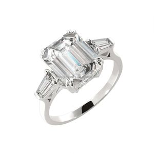 14K Au585 Wit Goud Moissanite Ringen Voor Vrouwen Huwelijkscadeau Fijne Sieraden Hoge Kwaliteit Min Order 1 Stuks Groothandelaar