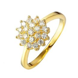 Bague en diamant en or 14 carats 1,5 carats pour femmes Fiançailles de luxe Bizuteria Anillos Gemstone 14K Or jaune Diamant Bague de mariage Boîte 240108