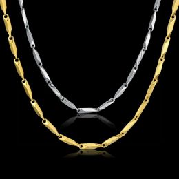 Collar de cadena de oro de 14 quilates, Collares de 3MM, cadena de Hip Hop 2024, collar de roca de 45/50/55/61/68 CM, accesorios para hombres y mujeres