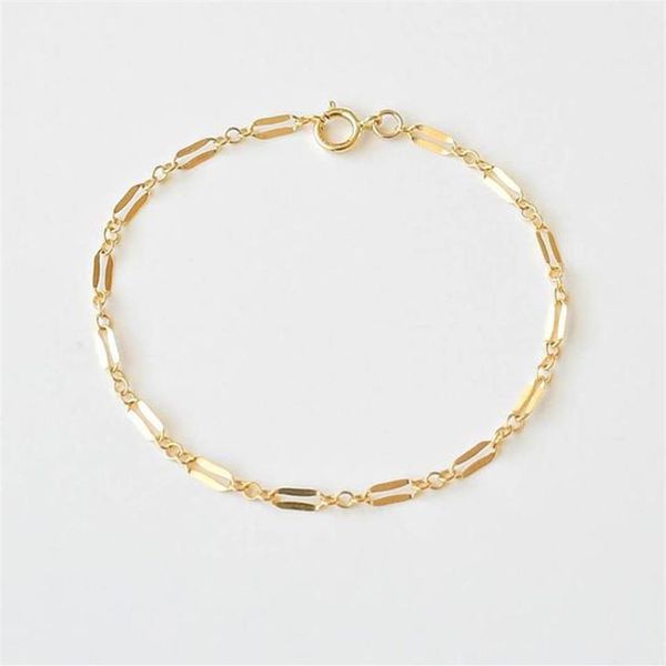 Bracelet chaîne rempli d'or 14K, fait à la main, style Boho, bracelets de cheville Vintage, cadeau de demoiselle d'honneur, bijoux pour femmes 244l
