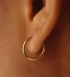 Boucles d'oreilles cerceaux remplies d'or 14K 20mm 30mm 40mm cercle bijoux minimalisme Brincos Vintage Pendientes Oorbellen Boho boucles d'oreilles en or 214537819