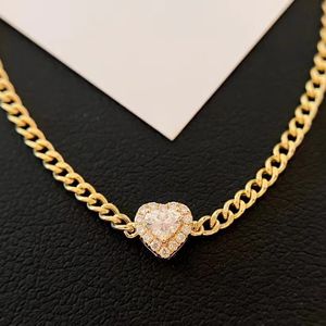 14K or coeur Chocker collier AAAAA Zircon mariage fiançailles pendentifs collier pour femmes mariée fête d'anniversaire bijoux