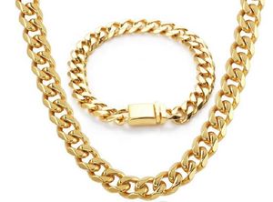 14K vergulde kettingen 11 mm 60 cm hiphop CUBAANSE KETTING zeshoekige molen Miami ketting voor mannen en vrouwen