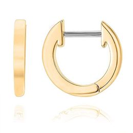 Boucles d'oreilles manchette plaquées or 14 carats Huggie Stud Small Hoop Boucles d'oreilles pour femmes Bijoux fantaisie