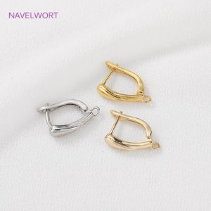 14K vergulde hendel-back oorring met open ring messing metalen oorbellen haak vastgrijpen bevindingen Diy sieraden maken benodigdheden