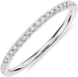 14K verguld massief 925 sterling zilver CZ gesimuleerde diamant stapelbare ring eeuwigheidsbanden voor vrouwen