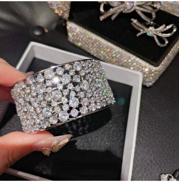 14K Or Vintage Lab Diamant Bracelet Bracelet Pour Les Femmes De Fiançailles De Mariée De Mariage Bracelet À La Mode Parti Bijoux Cadeau