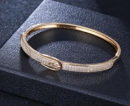 14K vergulde Bangle persoonlijkheid Europese en Amerikaanse mode gesp trend straat armband dames10448533648693