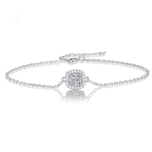 14K or blanc chaîne de laboratoire romain Moissanite diamant Bracelet fiançailles mariage bracelets Bracelets pour femmes bijoux de mariée