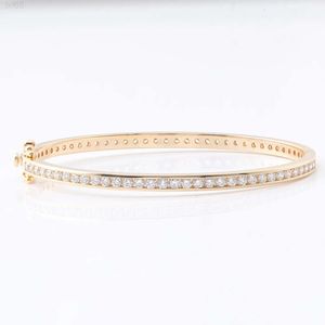 Bracelet de tennis en or jaune 14 carats avec diamant de 2 mm, coupe h a, diamant de laboratoire Def-vs vrai diamant, bracelet en or pour femmes