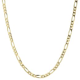 Collier de liaison de chaîne Figaro de la chaîne Figaro Solide à or jaune 14K 2 mm