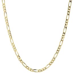 14K geelgouden massieve 2 mm dunne Figaro-schakelketting voor dames 18 278q