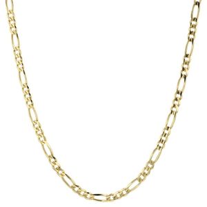 14K Geel Gouden Solid 2mm dunne dames Figaro -kettingschakel Ketting 18 324s