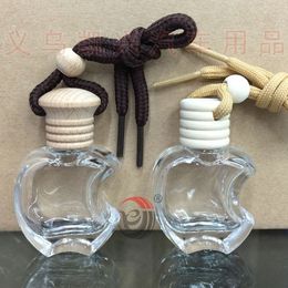14 ml auto parfum fles hanger appelvorm glas parfum flessen auto ornamenten luchtverfrisser met paddestoel cap etherische olie diffusers
