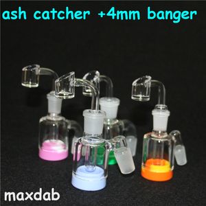 wholesale narguilés 14mm 18mm Capteurs De Cendres En Verre Avec Bols 45 90 Degrés Ashcatcher Percolateurs De Pneus Pour Bongs D'eau Huile Dab Rigs