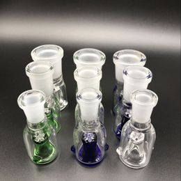 Bol en verre fumant de 14mm 18mm avec écran en nid d'abeille rond femelle mâle bols colorés pour les plates-formes pétrolières tuyaux de bangs d'eau