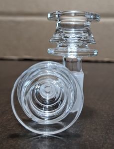 Bol de glissière de poignée à pointe striée de 14 mm de 18 mm mâle pour pipe à eau en verre Bong