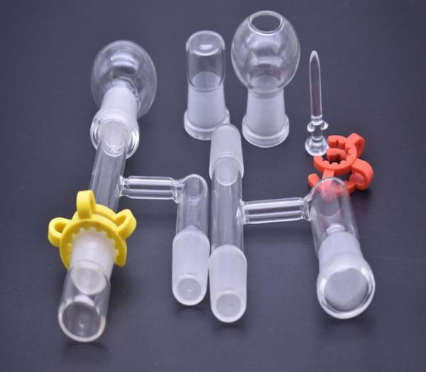 14 mm 18 mm macho hembra Kit de recuperación de aceite de vidrio Adaptador de vidrio con clavo y cúpula para Bongs de vidrio Tubería de agua Plataforma petrolera Dab6529995