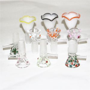 14mm 18mm fleur mâle bols en verre pour bangs bol capiteux en verre tuyau d'eau recuperateurs outils dabber