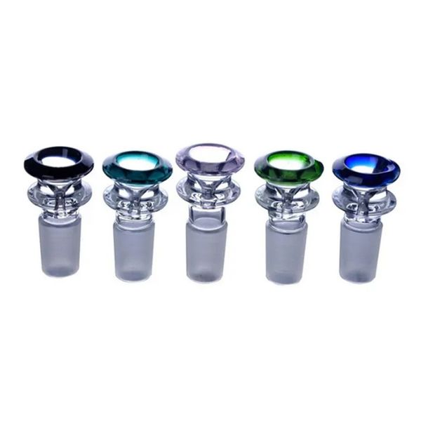 14mm 18mm mâle bol en verre accessoires pour fumer coloré épais entonnoir sablier herbe sèche tabac brûleur à mazout bols pour conduite d'eau bongs dab rig