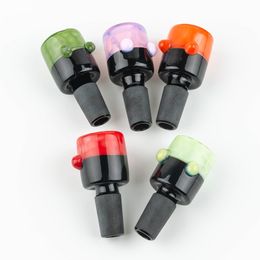 14mm 18mm bols en verre mâles narguilés couleur fumer Bong pièce pour conduites d'eau cendrier barboteur Dab plates-formes