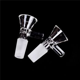 Ligne de laboratoire de 14 mm / 18 mm en verre borosilicate en verre joint transparent bol en verre mâle avec manche de type entonnoir bol chimie